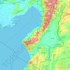 Topografische kaart Hatay, hoogte, reliëf