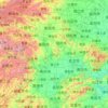 Topografische kaart Hubei, reliëfkaart, hoogtekaart