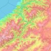 Topografische kaart Artvin, hoogte, reliëf