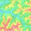 Topografische kaart San Martín del Rey Aurelio, reliëfkaart, hoogtekaart