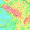 Topografische kaart Mendip, hoogte, reliëf