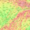 Topografische kaart Chongqing, hoogte, reliëf