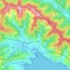 Topografische kaart Rapallo, hoogte, reliëf