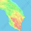 Topografische kaart Lecce, hoogte, reliëf