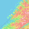Topografische kaart Åfjord, hoogte, reliëf