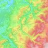 Topografische kaart Érezée, hoogte, reliëf