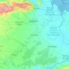 Topografische kaart Estado Monagas, reliëfkaart, hoogtekaart
