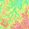 Topografische kaart Cangas del Narcea, reliëfkaart, hoogtekaart