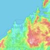 Topografische kaart Valdoviño, reliëfkaart, hoogtekaart