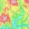 Topografische kaart Teo, reliëfkaart, hoogtekaart