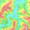 Topografische kaart Cortemilia, hoogte, reliëf