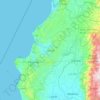 Topografische kaart Manabí, reliëfkaart, hoogtekaart