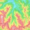 Topografische kaart Entracque, hoogte, reliëf