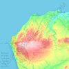 Topografische kaart Manta, reliëfkaart, hoogtekaart