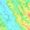 Topografische kaart Sion, hoogte, reliëf