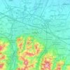 Topografische kaart Bologna, reliëfkaart, hoogtekaart