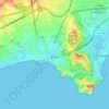 Topografische kaart Salou, reliëfkaart, hoogtekaart
