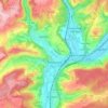Topografische kaart Ettelbruck, hoogte, reliëf