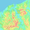 Topografische kaart Esmeraldas, reliëfkaart, hoogtekaart
