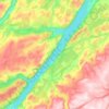 Topografische kaart Loch Ness, hoogte, reliëf