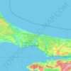 Topografische kaart Marmararegio, hoogte, reliëf