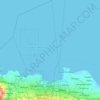 Topografische kaart Speciale Hoofdstedelijke Regio Jakarta, hoogte, reliëf
