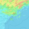 Topografische kaart Tỉnh Quảng Ninh, hoogte, reliëf