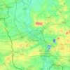 Topografische kaart Doornik, hoogte, reliëf
