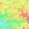 Topografische kaart La Louvière, hoogte, reliëf