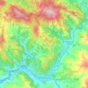 Topografische kaart Pontassieve, reliëfkaart, hoogtekaart
