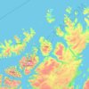 Topografische kaart Troms og Finnmark, hoogte, reliëf