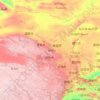Topografische kaart Gansu, reliëfkaart, hoogtekaart