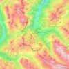 Topografische kaart Cesana Torinese, hoogte, reliëf