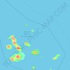 Topografische kaart Archipélago de Galápagos, reliëfkaart, hoogtekaart