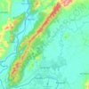 Topografische kaart Girardot, hoogte, reliëf