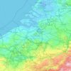 Topografische kaart Vlaanderen, hoogte, reliëf