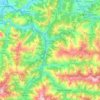 Topografische kaart Mieres, reliëfkaart, hoogtekaart
