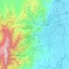 Topografische kaart Cali, hoogte, reliëf