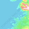 Topografische kaart Reykjavik, hoogte, reliëf