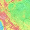 Topografische kaart Karlovac County, reliëfkaart, hoogtekaart