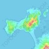 Topografische kaart O Grove, reliëfkaart, hoogtekaart