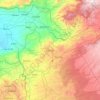 Topografische kaart Kericho, hoogte, reliëf