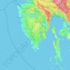 Topografische kaart Istria County, reliëfkaart, hoogtekaart