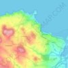 Topografische kaart St. Ives, hoogte, reliëf