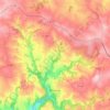 Topografische kaart Boussac, hoogte, reliëf