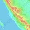 Topografische kaart Taman Nasional Kerinci Seblat, hoogte, reliëf