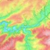 Topografische kaart Pepinster, hoogte, reliëf