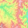 Topografische kaart Cañasgordas, hoogte, reliëf