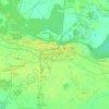 Topografische kaart Osijek, reliëfkaart, hoogtekaart