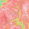 Topografische kaart Aust-Agder, reliëfkaart, hoogtekaart